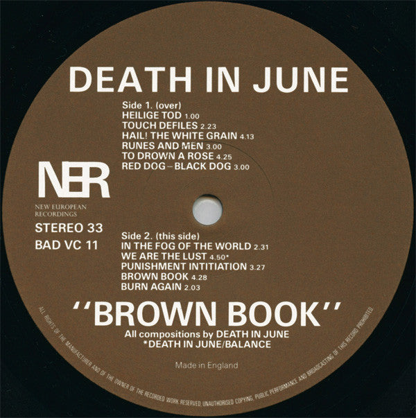 Death In June : Brown Book (LP, Album)