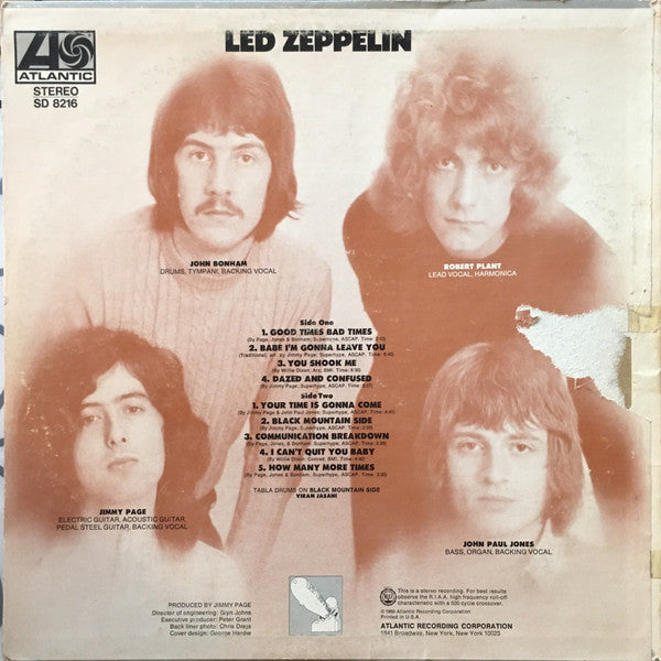 Led Zeppelin : Led Zeppelin (LP, Album, RE, MO )