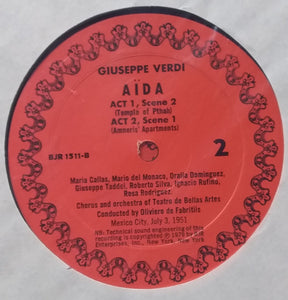 Maria Callas, Mario del Monaco, Oralia Dominguez, Giuseppe Taddei, Ignacio Ruffino, Rosa Dominguez, Roberto Silva (2) : Aida (3xLP)