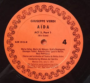 Maria Callas, Mario del Monaco, Oralia Dominguez, Giuseppe Taddei, Ignacio Ruffino, Rosa Dominguez, Roberto Silva (2) : Aida (3xLP)