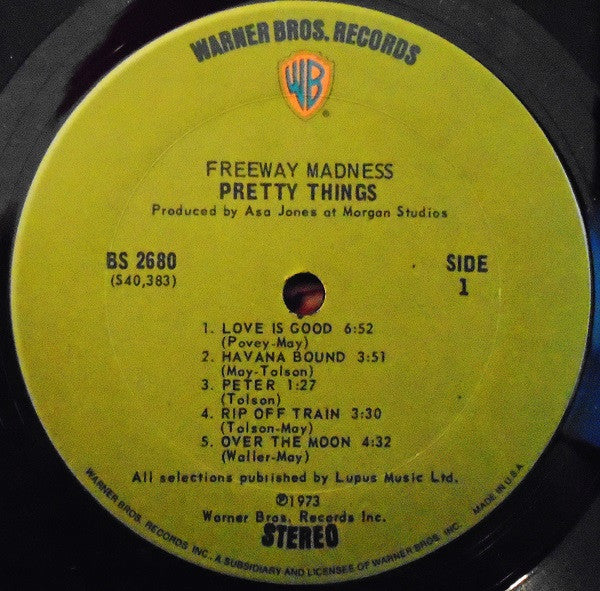 The Pretty Things : Freeway Madness (LP, Album, Ter)