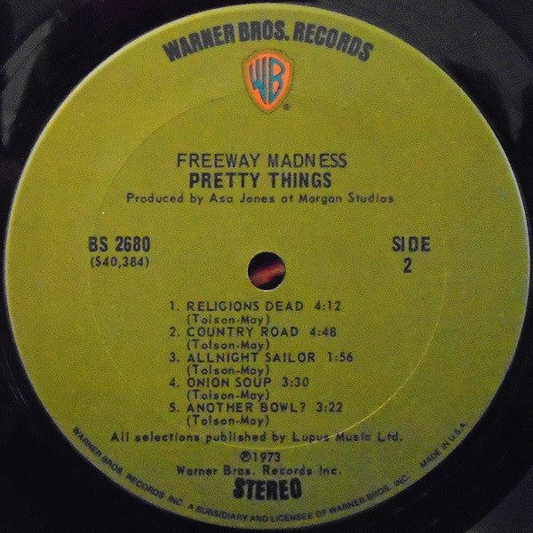 The Pretty Things : Freeway Madness (LP, Album, Ter)