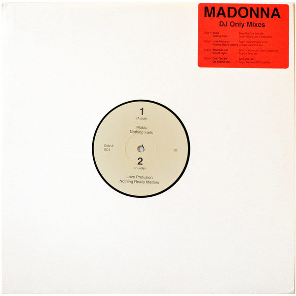 Madonna : DJ Only Mixes (2x12", Unofficial)