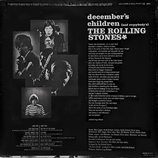 The Rolling Stones : December's Children (And Everybody's) (LP, Album, Mono, Mon)