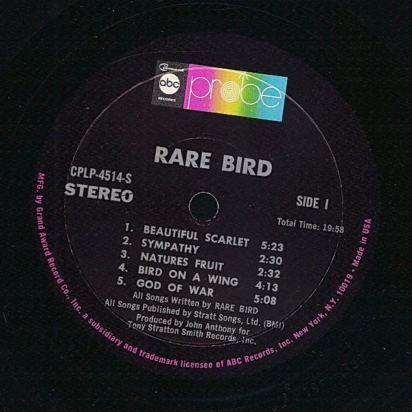 Rare Bird : Rare Bird (LP, Album)