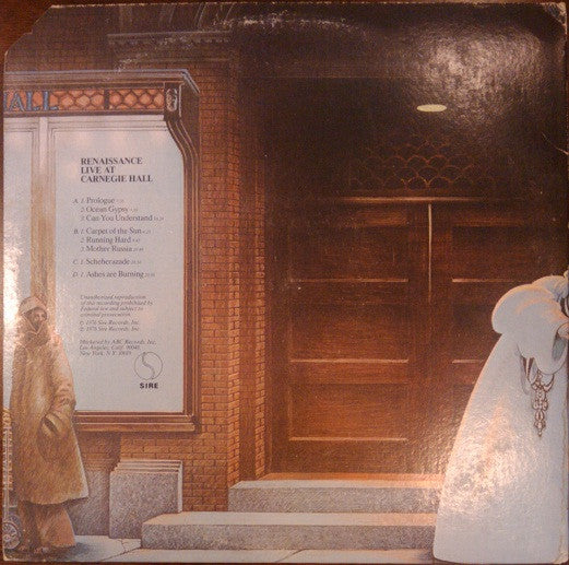 Renaissance (4) : Live At Carnegie Hall (2xLP, Album, Promo)