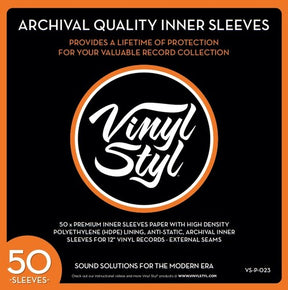 Vinyl Styl® 12 Inch Archival Inner Record Sleeves - HDPE-Lined 50count