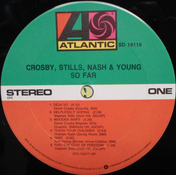 Crosby, Stills, Nash & Young : So Far (LP, Comp, Club, RE, Col)