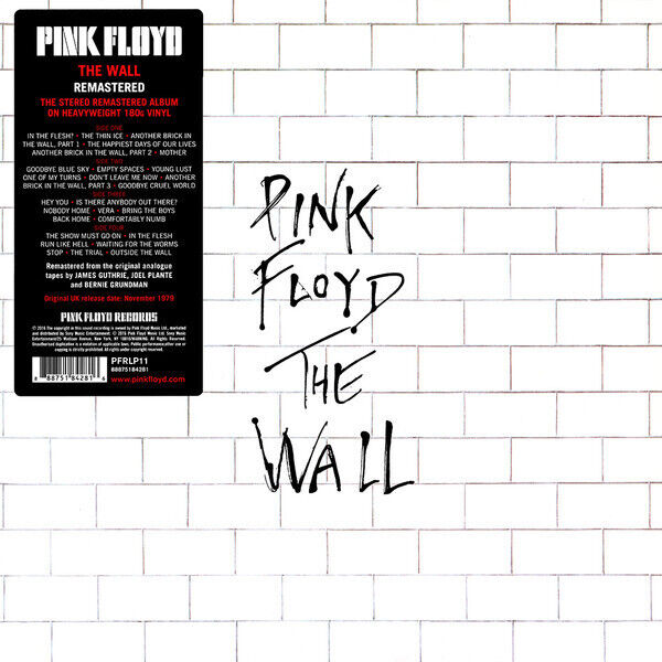 Pink Floyd - The Wall 2LP (Remastered by Bernie Grundman, 180g, Reissue, Gatefold)