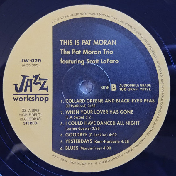 Pat Moran - This Is Pat Moran LP (180g, Remastered, Limited Edition of 500,  Jazz Workshop)